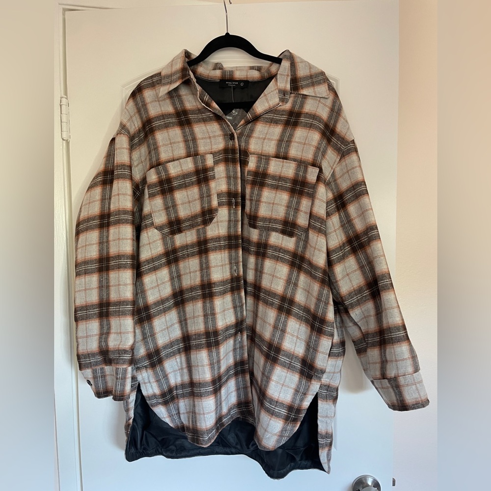 Oversized flannel jacket